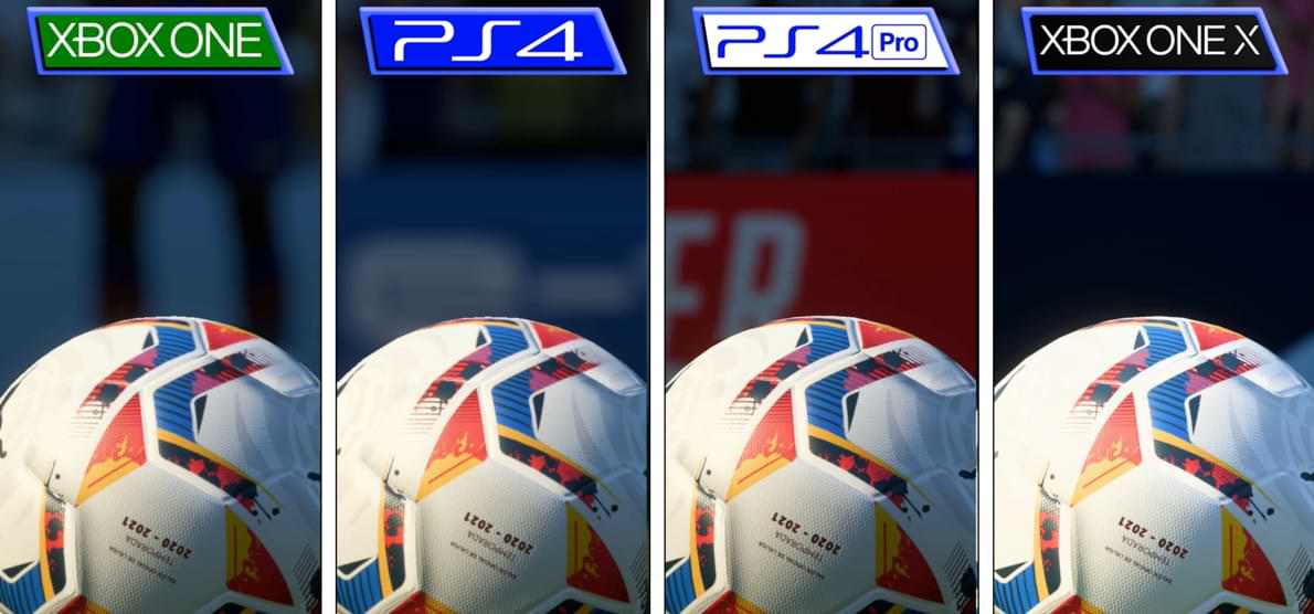 This is FIFA 21 on the different current consoles